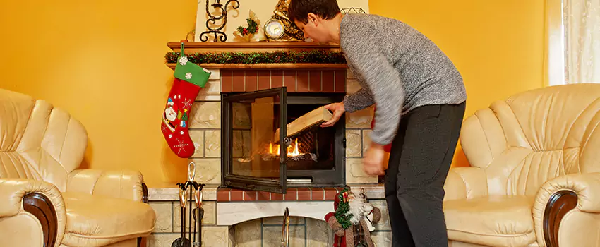 Rusted Metal Fireplace Restoration in West Des Moines, Iowa