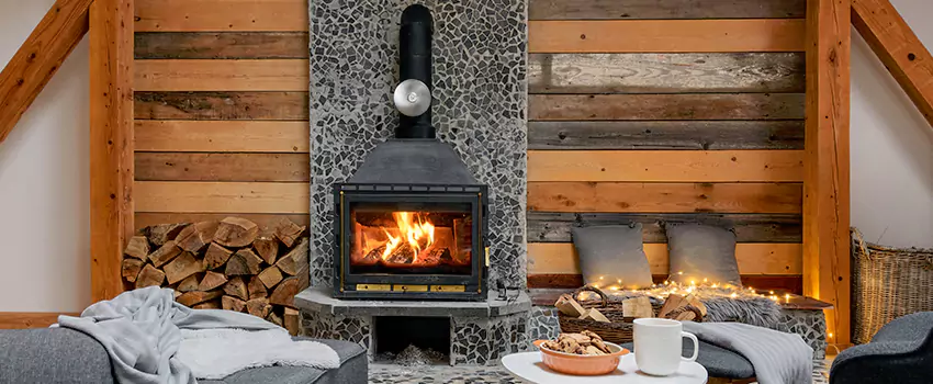 Thelin Hearth Products Direct Vent Gas Stove Fireplace Inspection in West Des Moines, Iowa